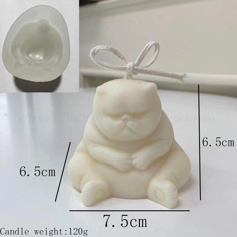 Candle Making Fat - Fat Cat Kerzenformen aus Silikon für