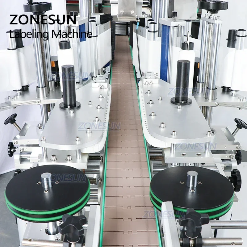 Label Sticker Round - ZONESUN ZS-TB300Z Automatische Flaschenetikettiermaschine mit doppeltem