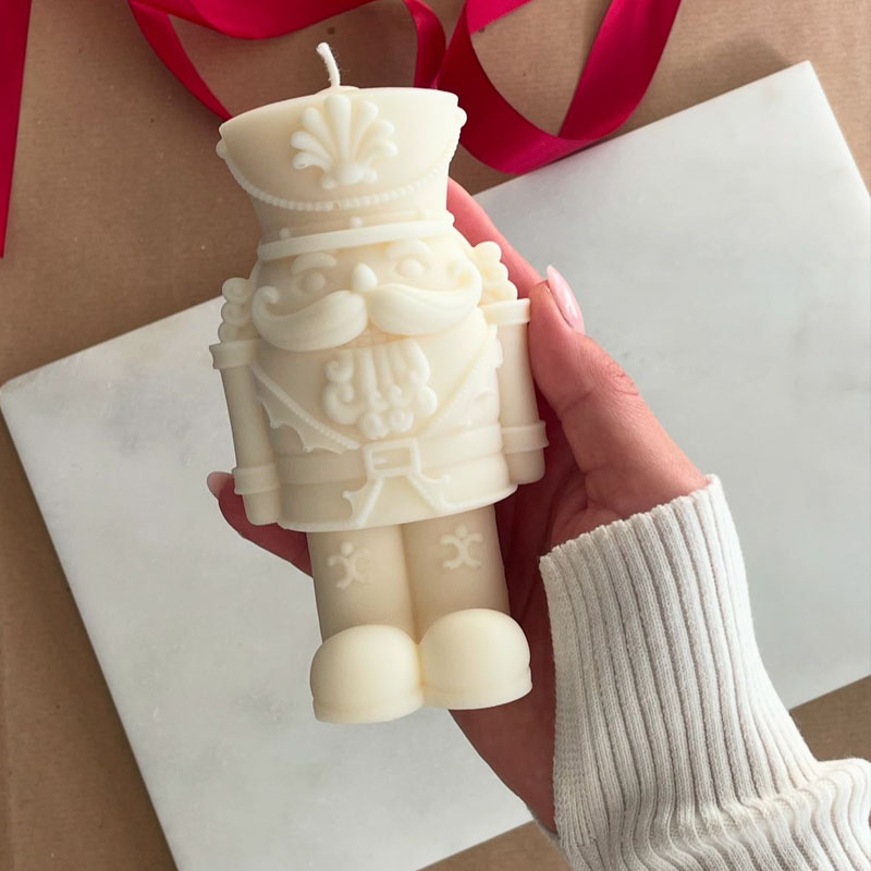 Candle Making Fat - Nussknacker Soldat Kerze Form DIY Walnuss