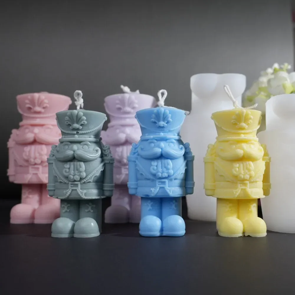 Candle Making Fat - Stehende Walnuss Soldat Silikon Duftkerze Form