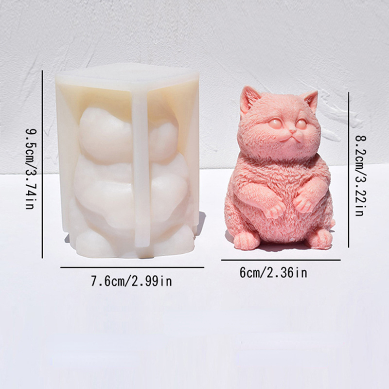 3D Fat Cat Silikon-Kerzenform, – Candle Making Fat Bewertung und Preis