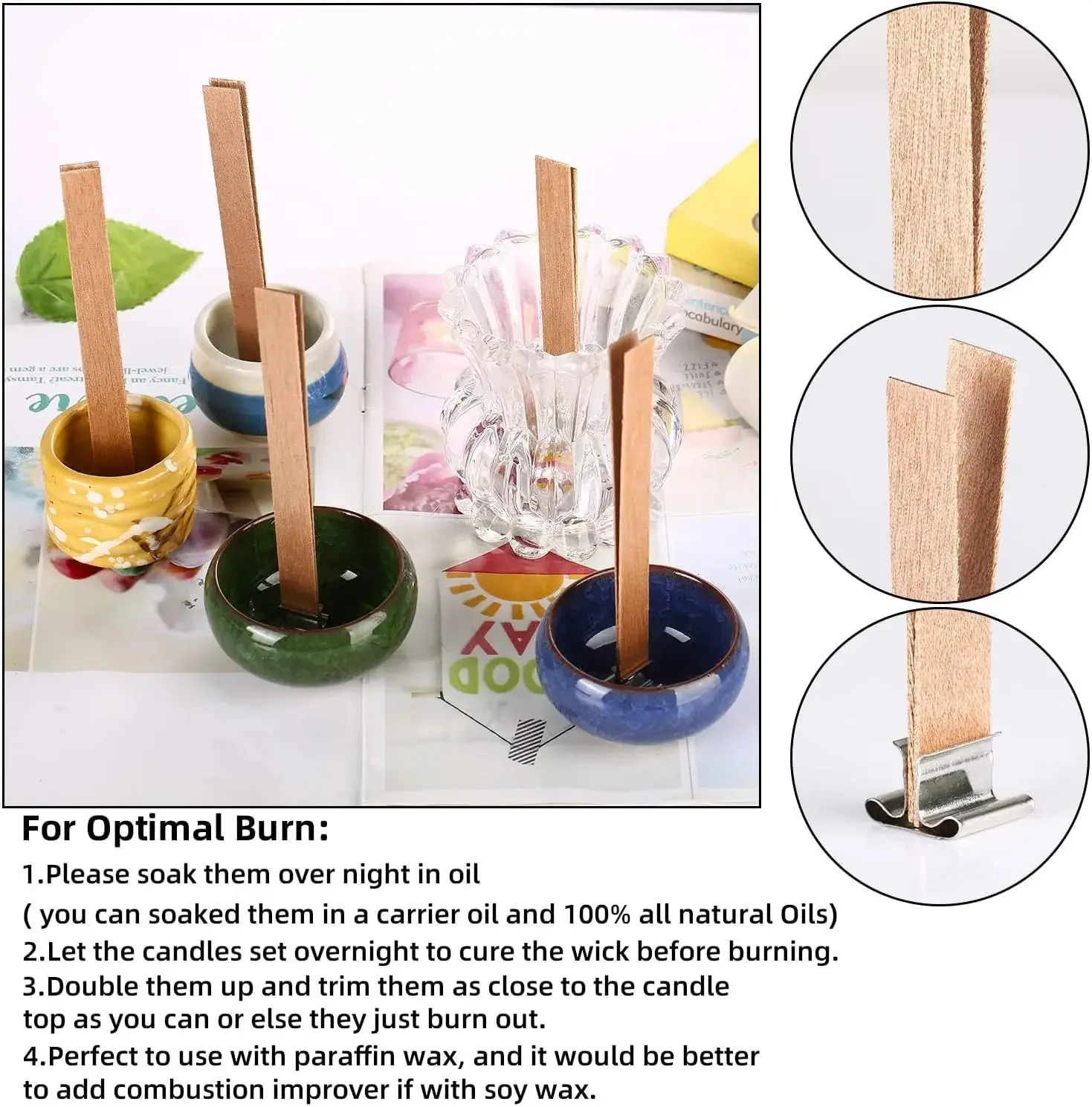 1-5 Packungen Knisternde Holzk – Wood Wick Crackle Bewertung und Preis