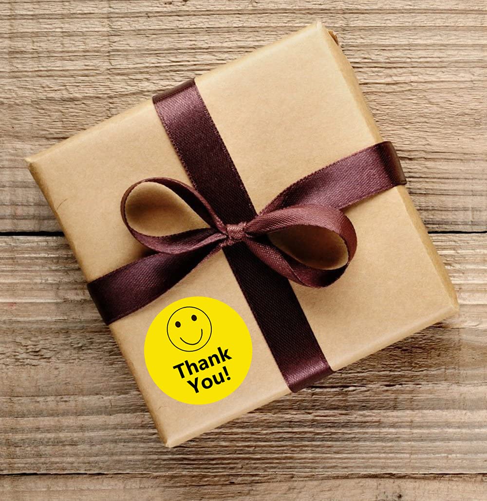 Smile Dankeschön-Aufkleber, ge – Label Sticker Round Bewertung und Preis