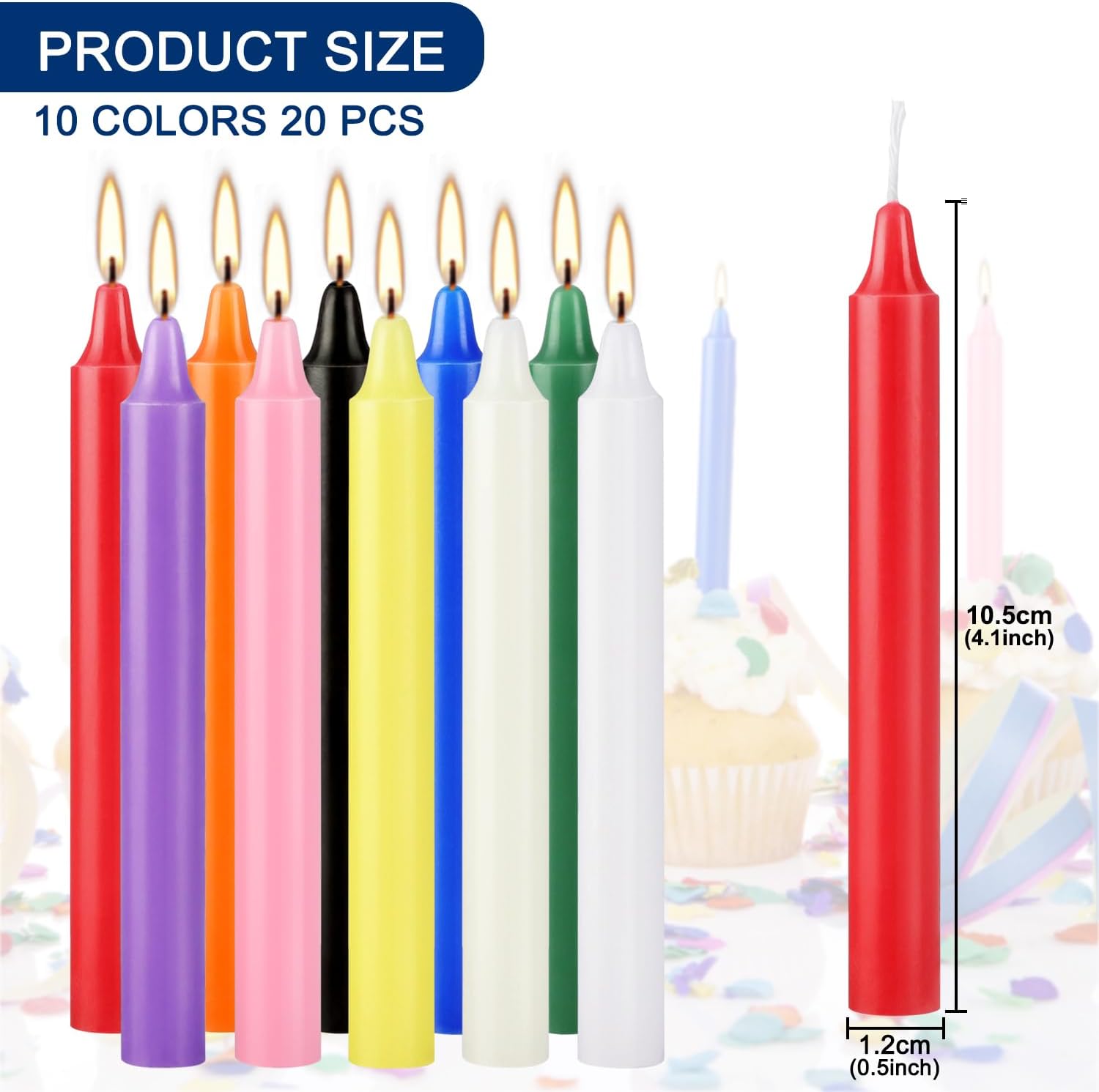 20 bunte kleine Stabkerzen, tr – Candle Making Place Bewertung und Preis
