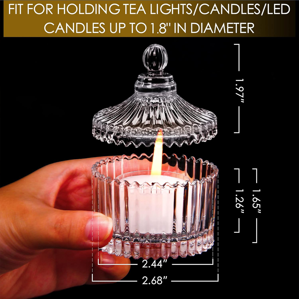Votivkerzenhalter mit Deckel,  – Candle Making Glass Bewertung und Preis