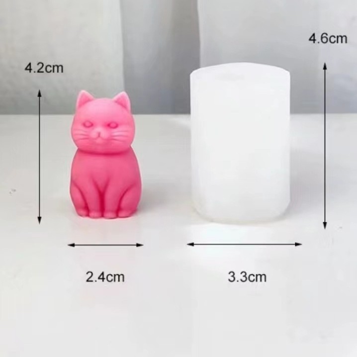 3D Fette Katze Tier-Silikonfor – Candle Making Fat Bewertung und Preis