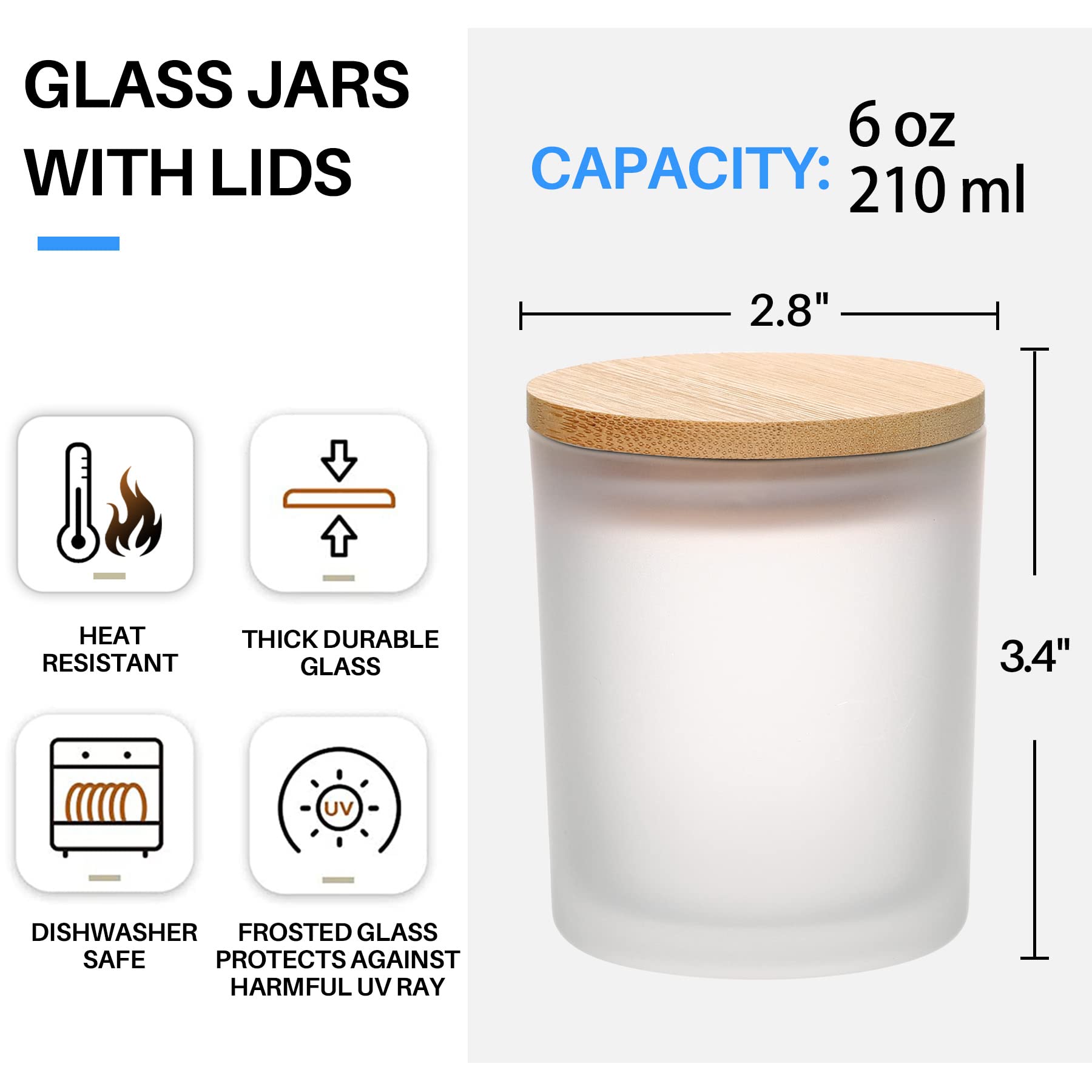 6er Pack 6 Unzen Milchglas aus – Candle Making Jars Wholesale Bewertung und Preis