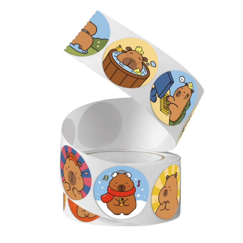 500 Stück/Packung Capybara-Auf – Label Sticker Round Bewertung und Preis