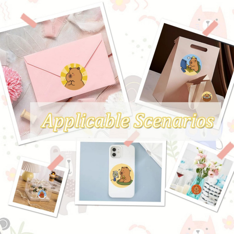 500 Stück/Packung Capybara-Auf – Label Sticker Round Bewertung und Preis